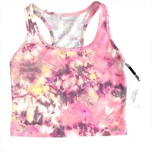 Calvin Klein Racerback Cropped Tank Top Pink XS